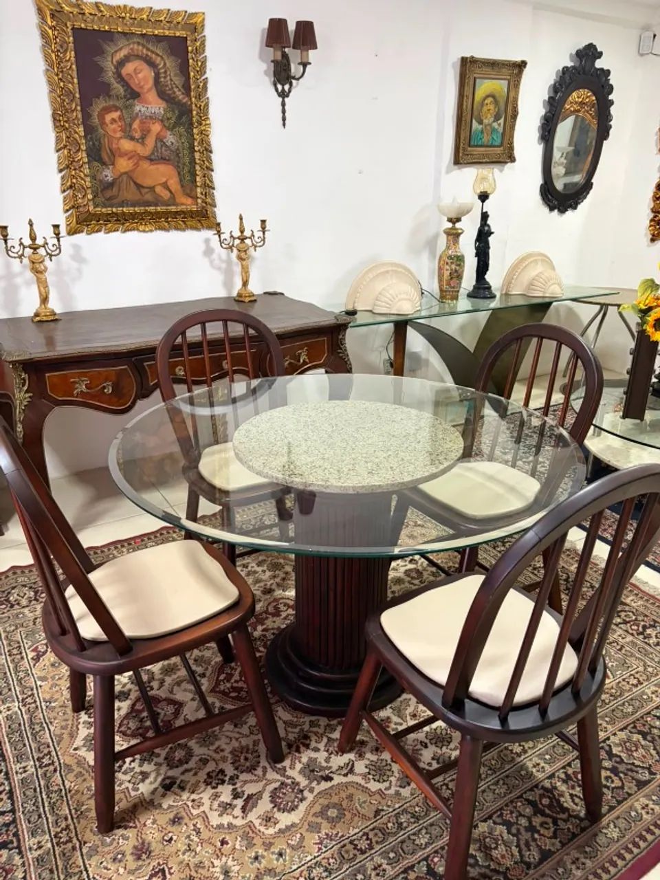 Mesa de Jantar e 4 cadeiras madeira - Foto 2