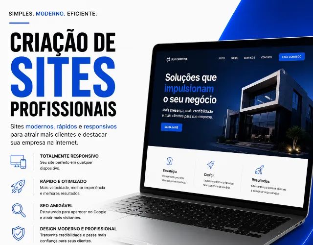 Sites profissionais personalizados e completos