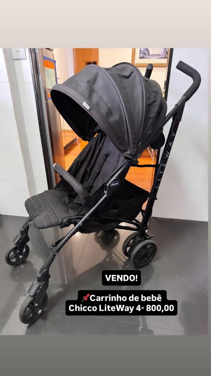 Carrinho de bebê Chicco LiteWay 4- 800,00