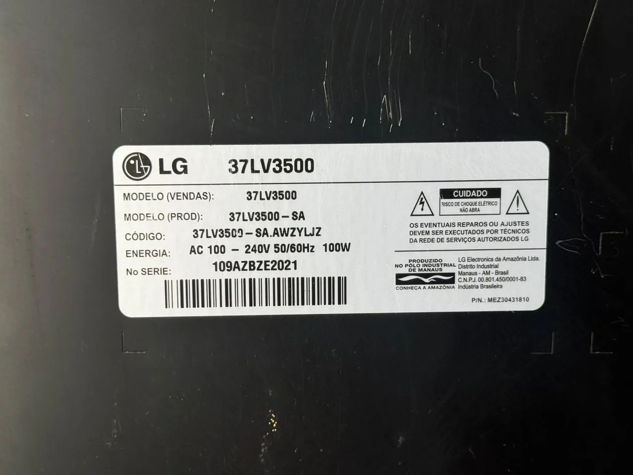 TV LG 37 polegadas Full HD funcionando - Foto 2