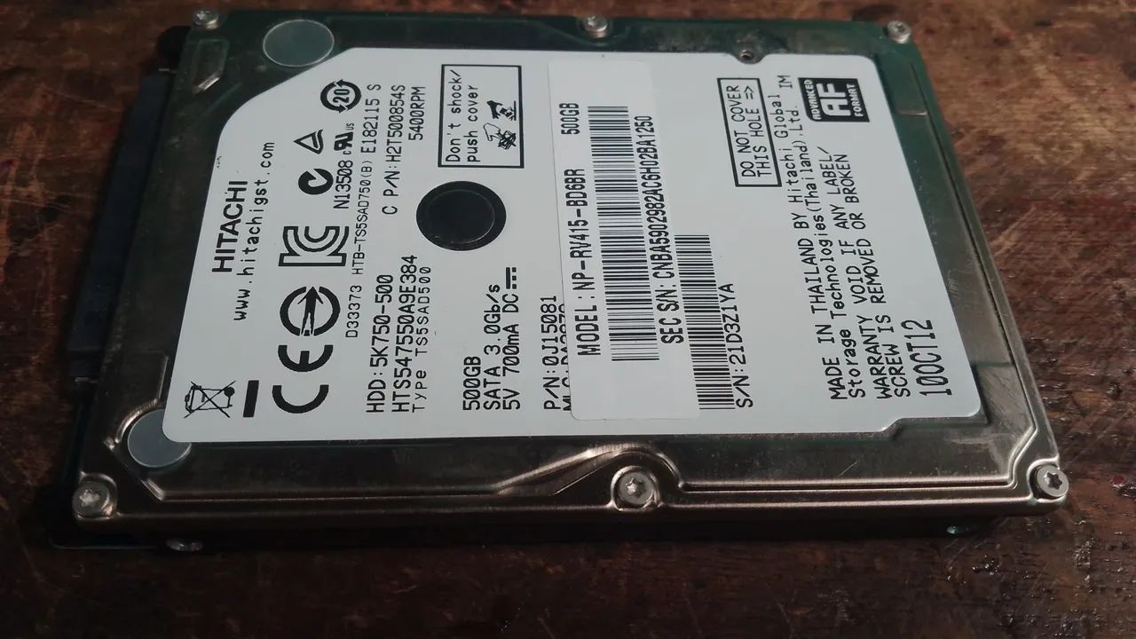 Hd de notebook hitashi 500 gigas  - Foto 3