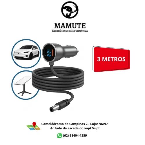 Cabo 12v/24v Tipo C Power Bank Starlink Mini e Cabo Carregador Veicular Para Starlink Mini