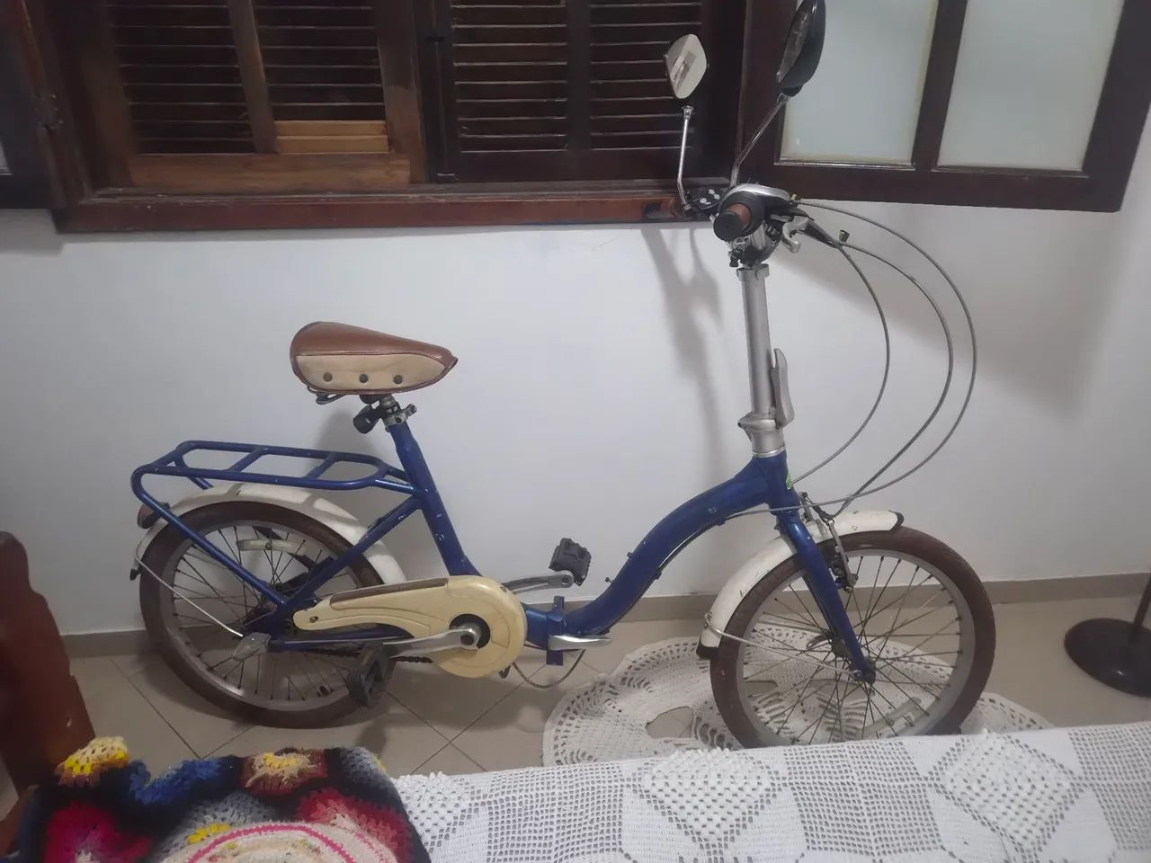 Bicicleta Dobrável Lev azul Aro 20 - Foto 4