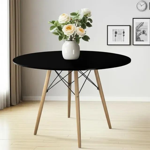 MESA EAMES EIFFEL REDONDA 90 CM - PRETO PETROMIX 80953 - Foto 4