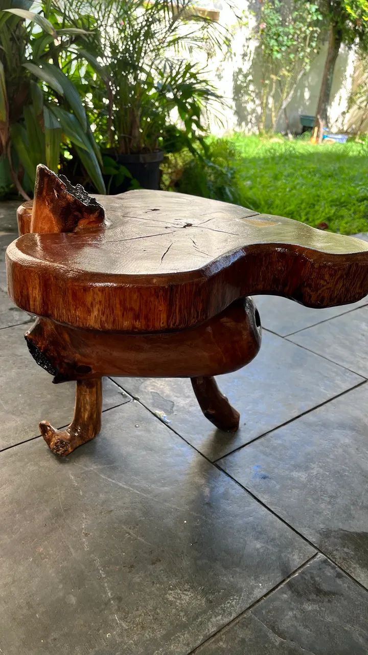 Mesa de Centro Madeira Recuperada Rústica Artesanal - Foto 3