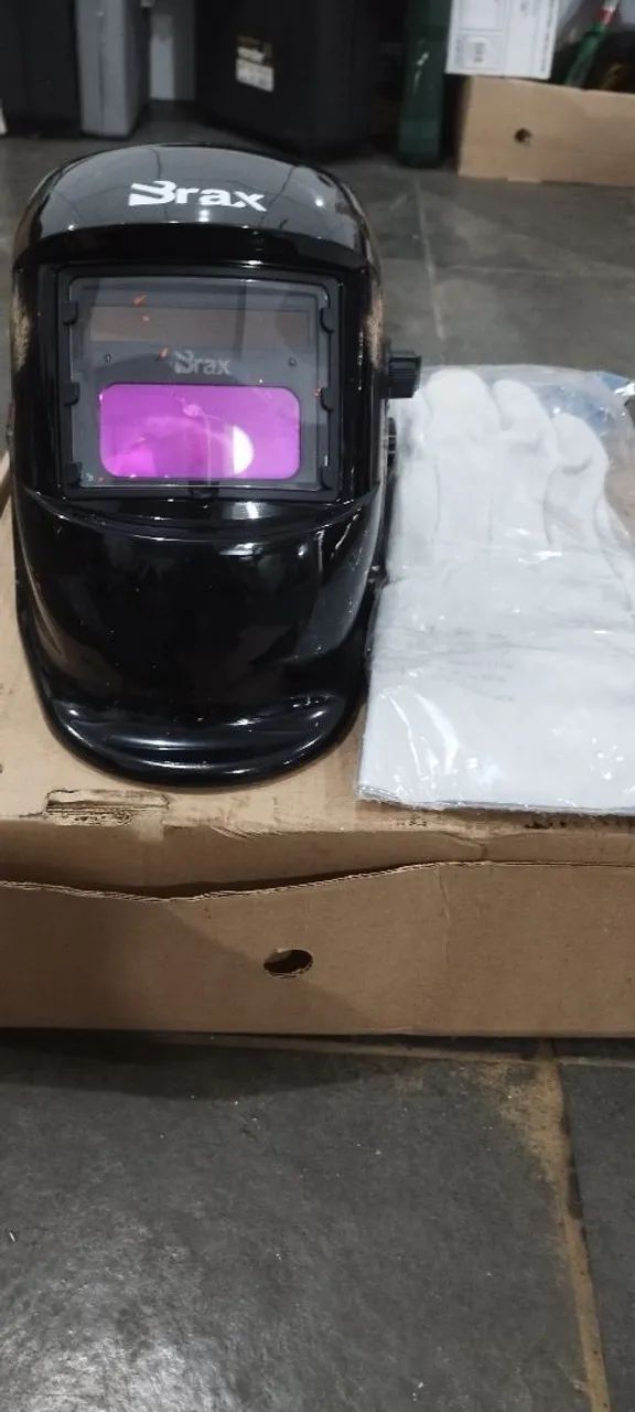 Mascara de solda automático,+ luvas - Foto 2