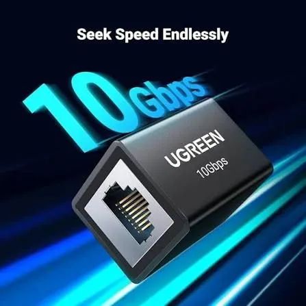 Ugreen extensão de rede conector 10gbps rj45 para cat8 cat7 cat6 ethernet 