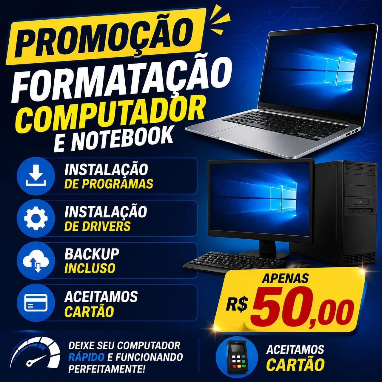 Formatação Computador Notebook - R$ 50,00