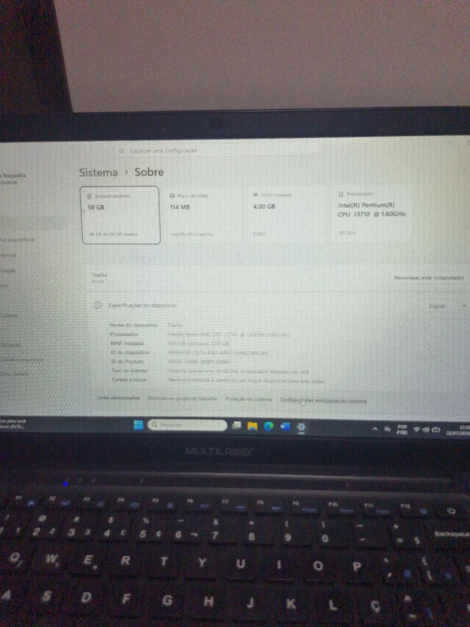 Notebook Multilaser Legacy ? Intel Pentium Quad-Core | 4GB RAM - Foto 4
