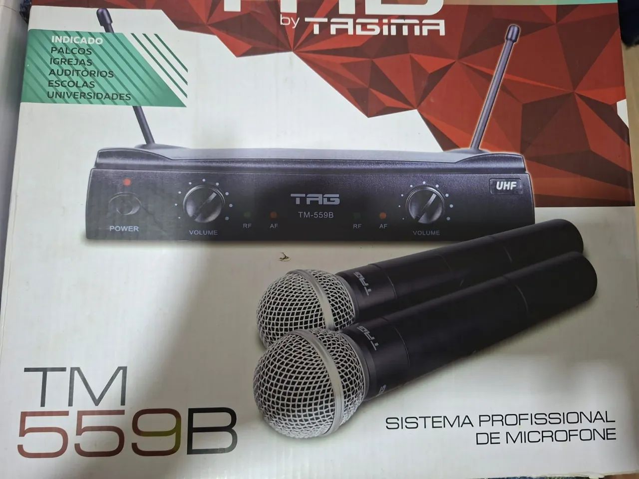 Vendo conjunto de sistema profissional de microfone sem fio. 