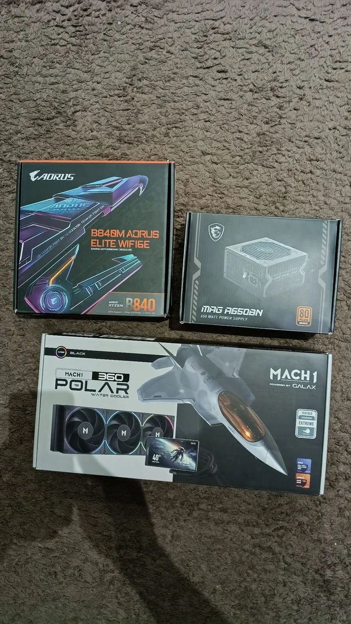 Kit placa mãe fonte e Walter cooler  e SSD 500gb