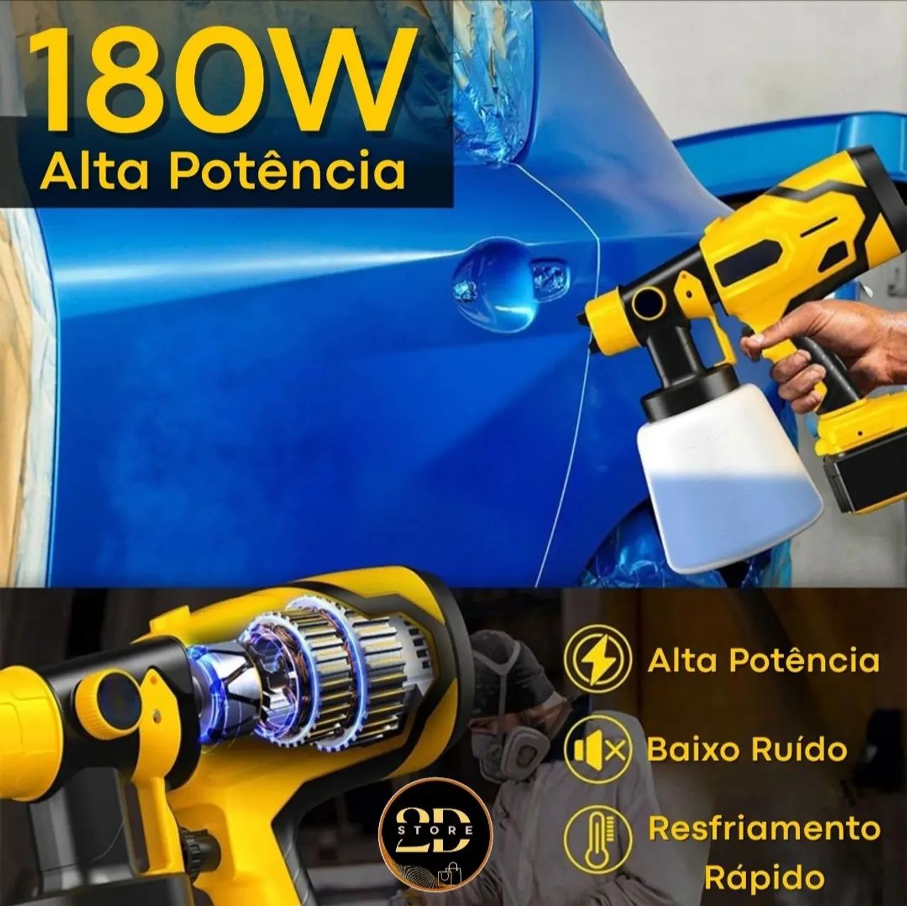 PISTOLA DE PINTURA PORTÁTIL BOMVINK  - Foto 3