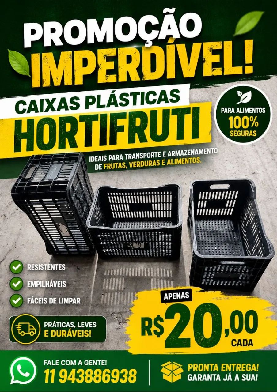 Caixa plástica Hortifruti 