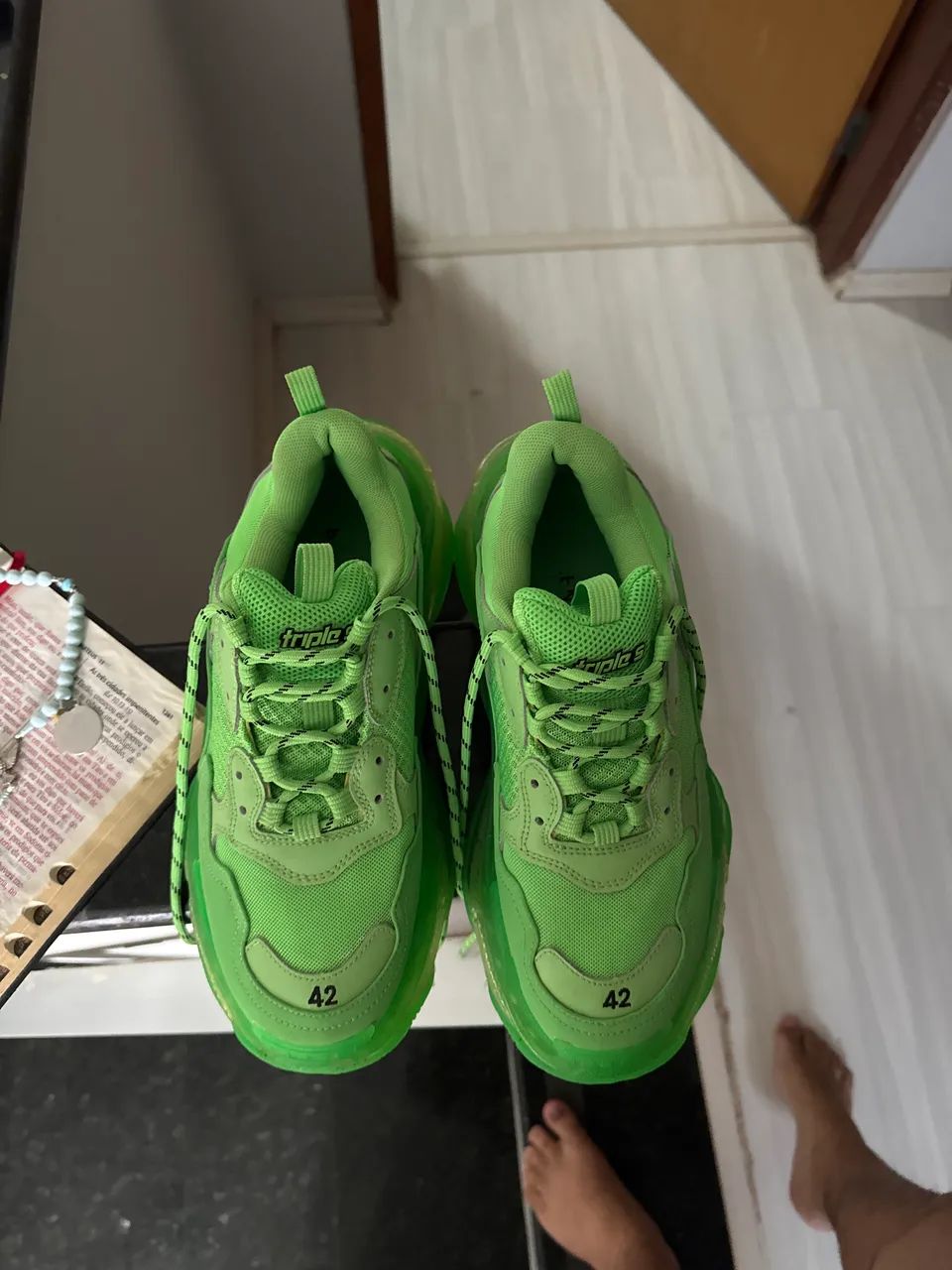 Tênis Balenciaga Verde Neon - Foto 3