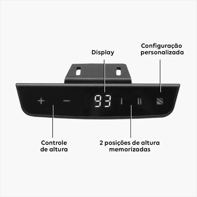 Mesa com regulagem de altura elétrica Slikdesk Lift com Calha de Fios - Foto 3