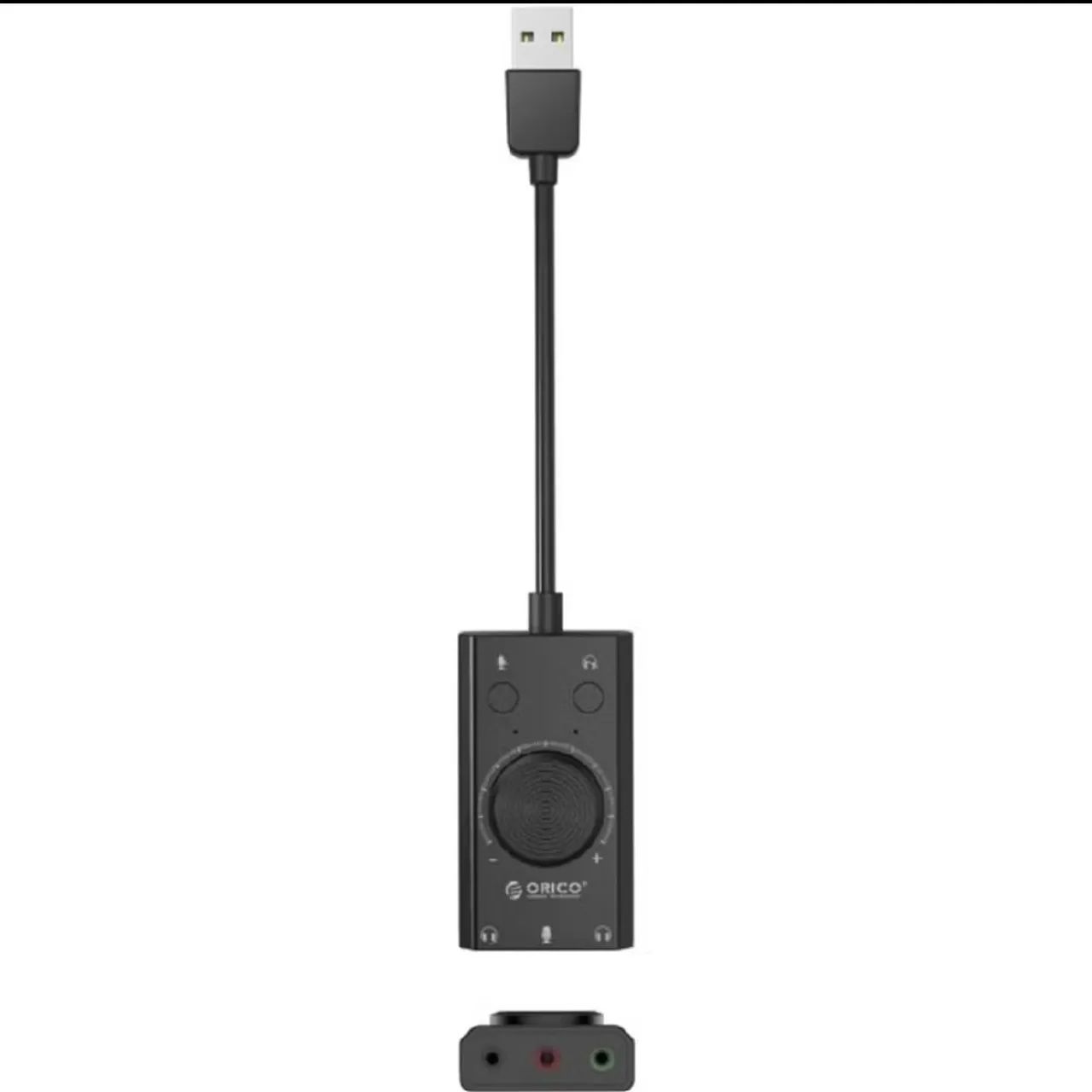 Orico - Placa de Som Externa USB SC2 - Adaptador de Áudio 3.5mm com Microfone e Fone - Foto 3
