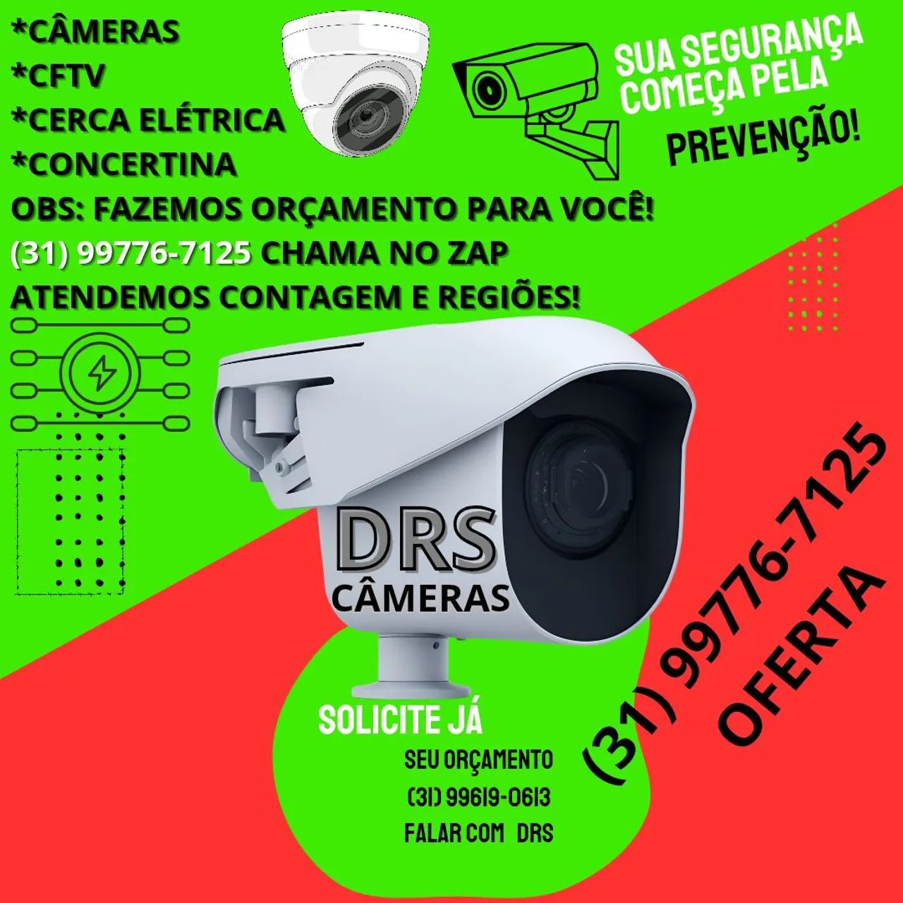 Câmera de segurança instalações e manutenções 