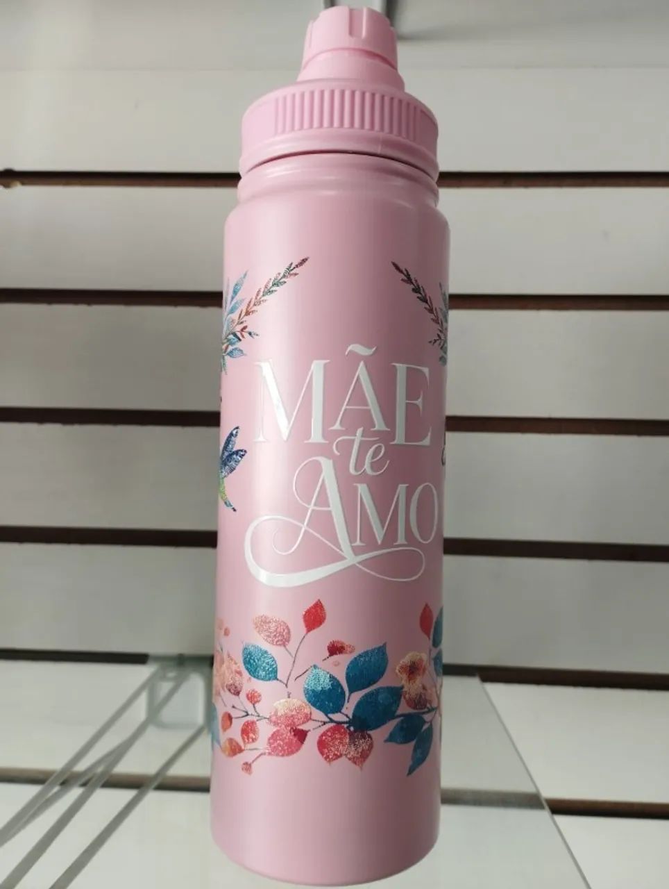 ? Garrafa Squeeze 750ml Rosa ?Mãe Te Amo? - Prática, Linda e Funcional! ? - Foto 5