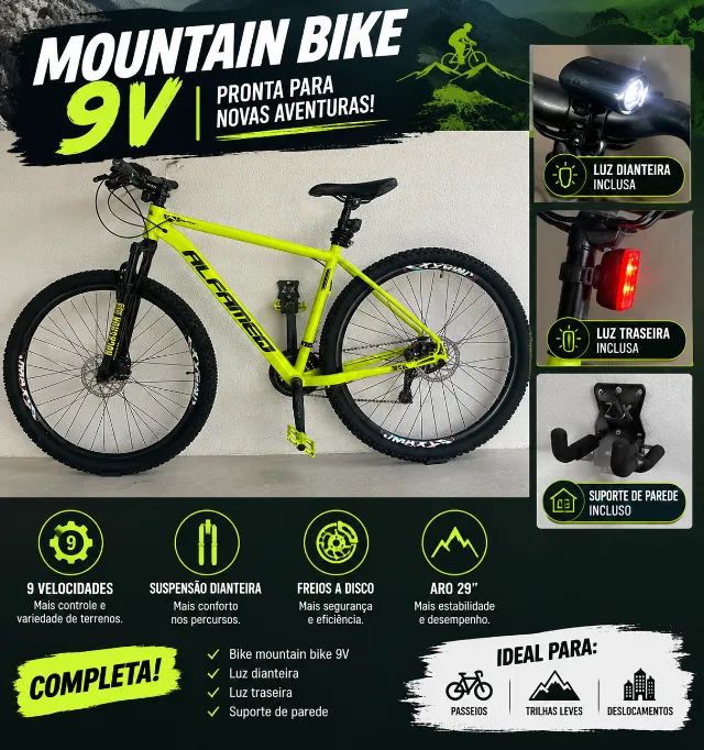 MOUNTAIN BIKE 9V ARO 29 - À VENDA