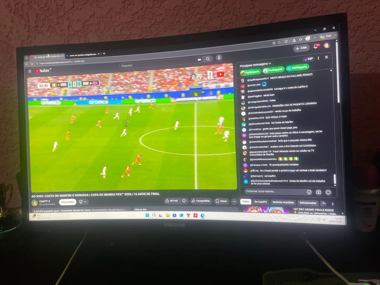 Monitor Samsung odyssey curvo 
