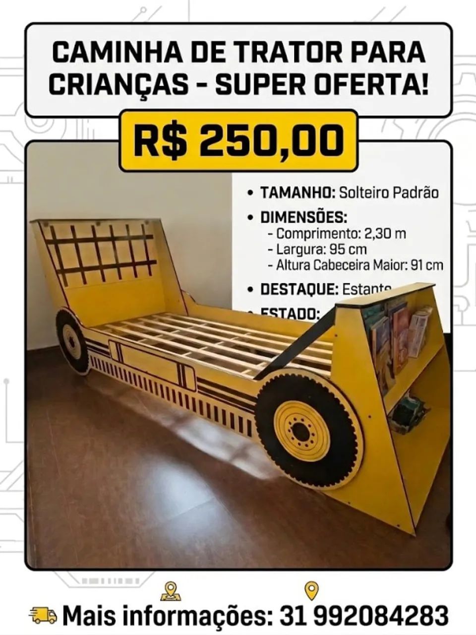 Cama solteiro infantil
