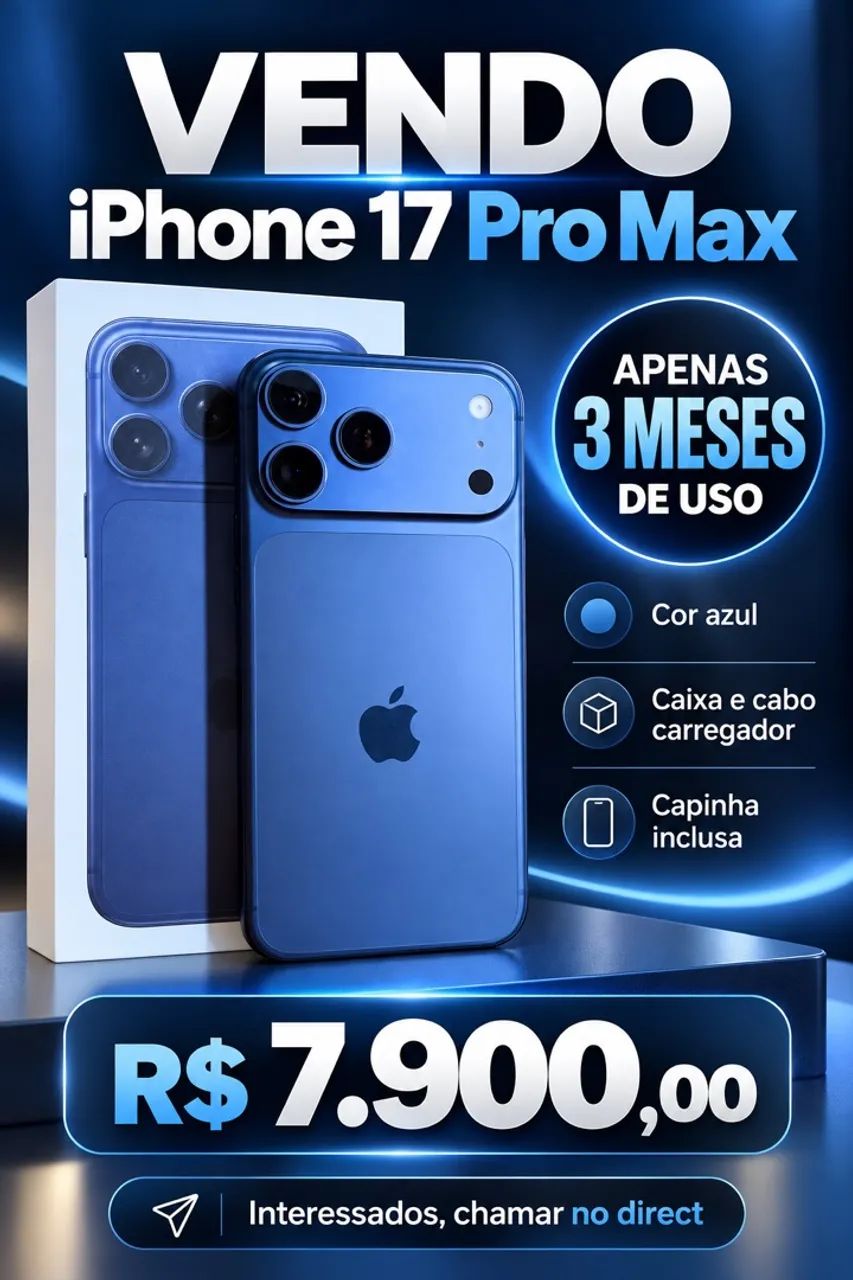 Iphone 17 Pro Max 3 meses de uso