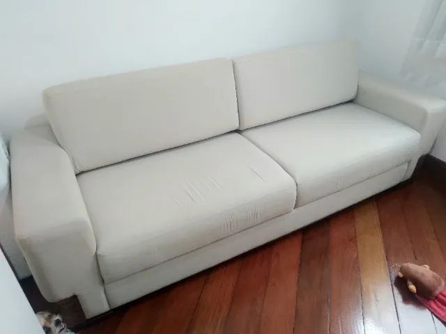 LINDO SOFÁ PARA SALA DE VISITAS, 4 PESSOAS, SEMI-NOVO... - Foto 4