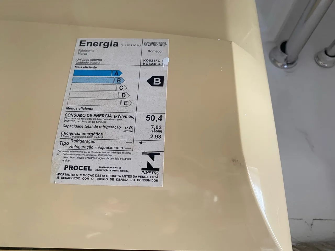 Ar condicionado komeco 24000 bits - Foto 2