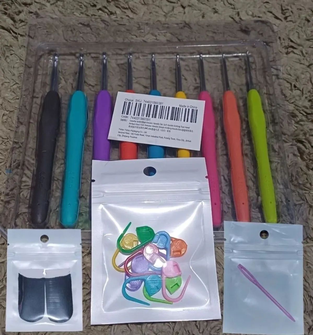 Agulhas de crochê kit completo 