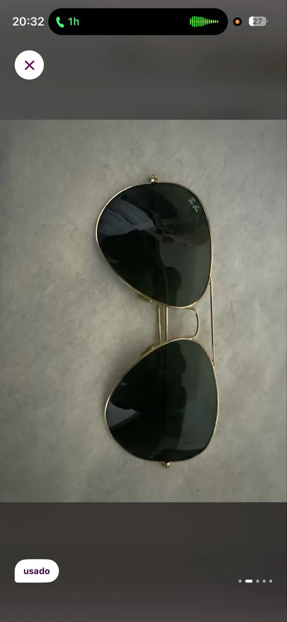 Óculos rayban aviador original  - Foto 4