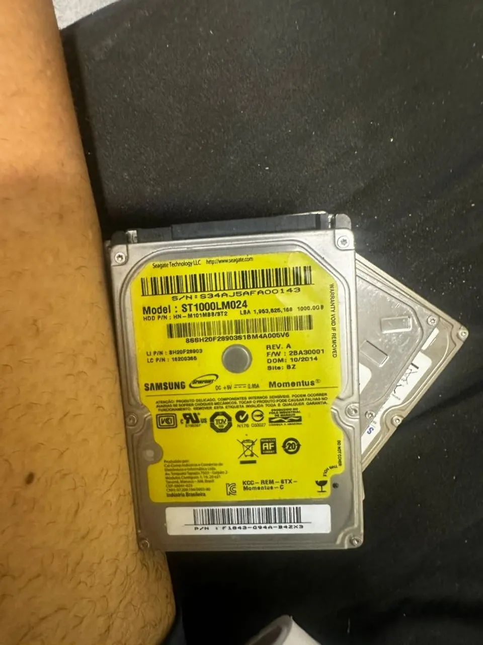 Hd Notebook 1tb Samsung.