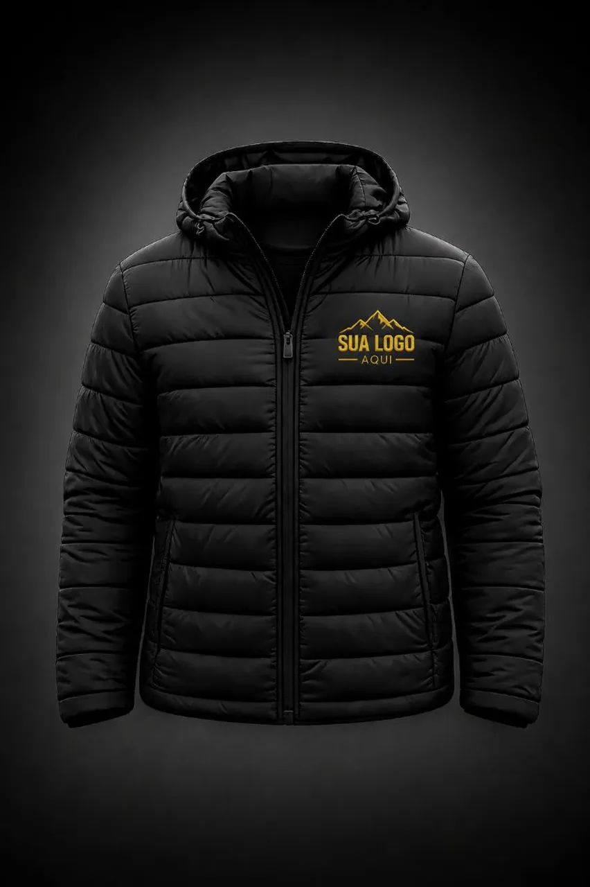 Kit 7Jaqueta puffer bordada 