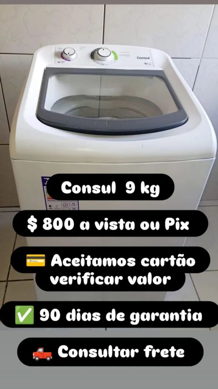 Vendo lavadora Consul 9 kg