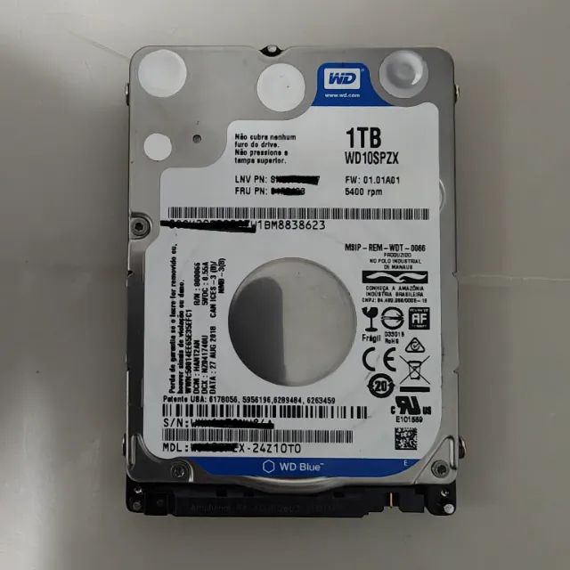 HD Notebook Western Digital Blue WD10SPZX 1 TB 2,5