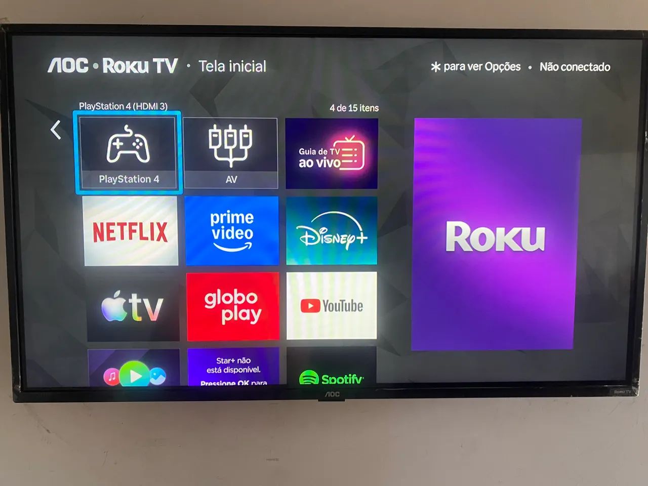 Tv led 43 polegadas AOC Roku entrega local - Foto 2