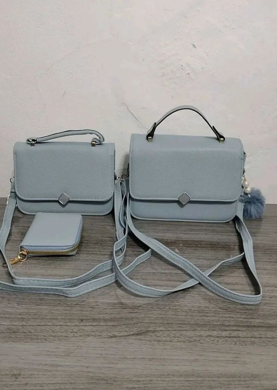 Kit bolsas novas e carteira 