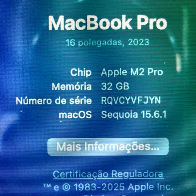 MACBOOK PRO 16 M2 PRO - 32GB/512GB - 216 CICLOS - SPACE GRAY - Foto 3