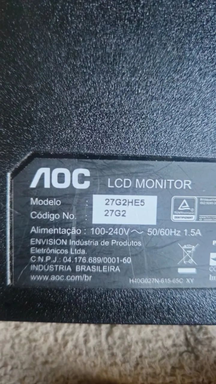 Monitor Gamer AOC HERO 27 Polegadas - Foto 4