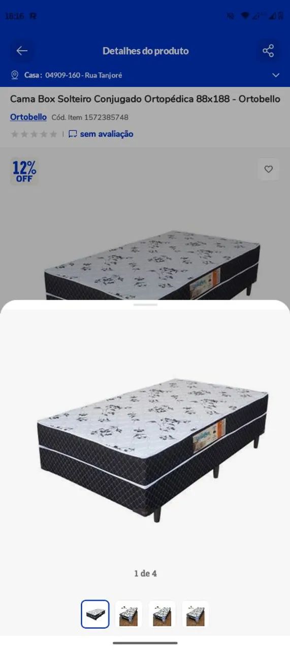 CAMA BOX SOLTEIRO ORTOPÉDICA 