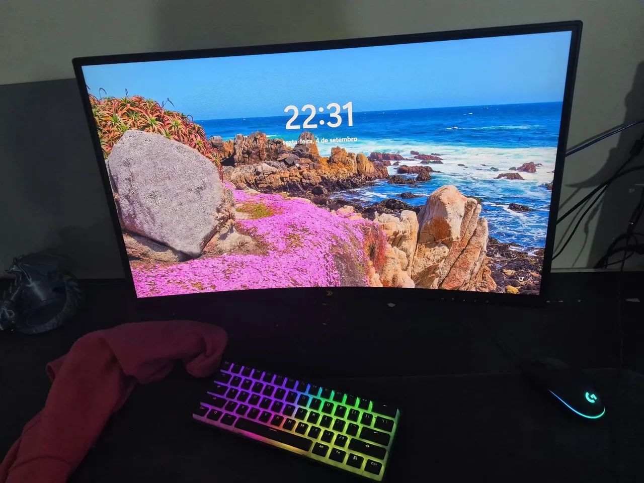 Troco monitor 27 polegadas curvo 240hz Kabum