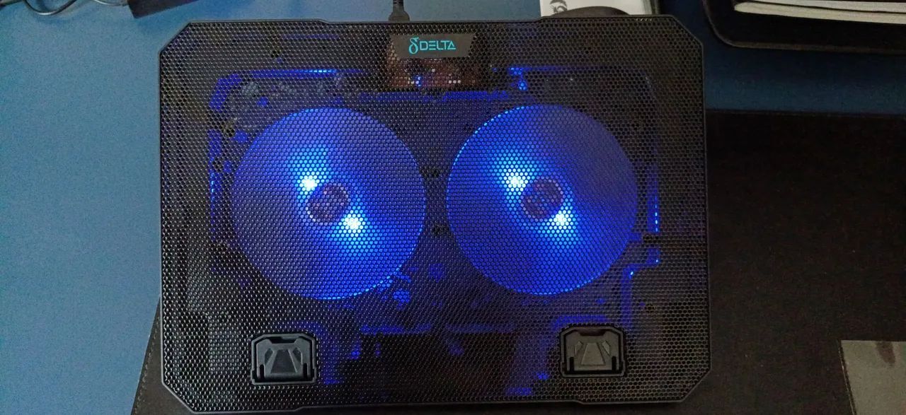 Suporte Para Notebook Base Ergonômica com 2 Coolers e Espaço Pra Celular  - Foto 2