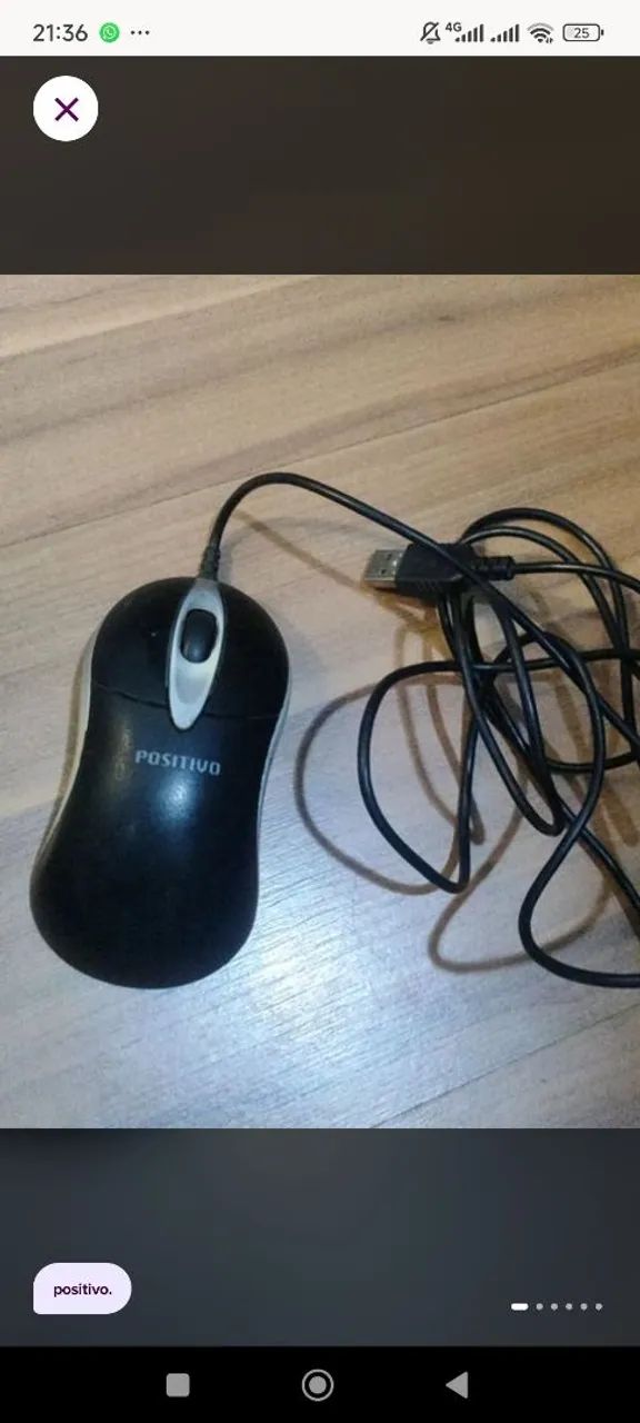 Mouse Positivo MS555 USB - Funcionando Perfeitamente - Foto 4