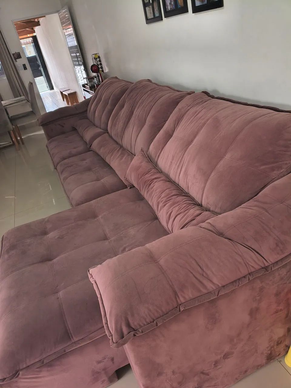 Sofá reclin ável com chaise  - Foto 2