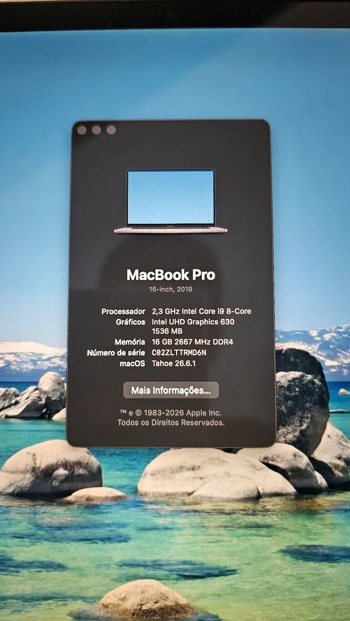 Macbook pro 2019 i9 16gb 1tb - Notebooks - São José do Vale do Rio
