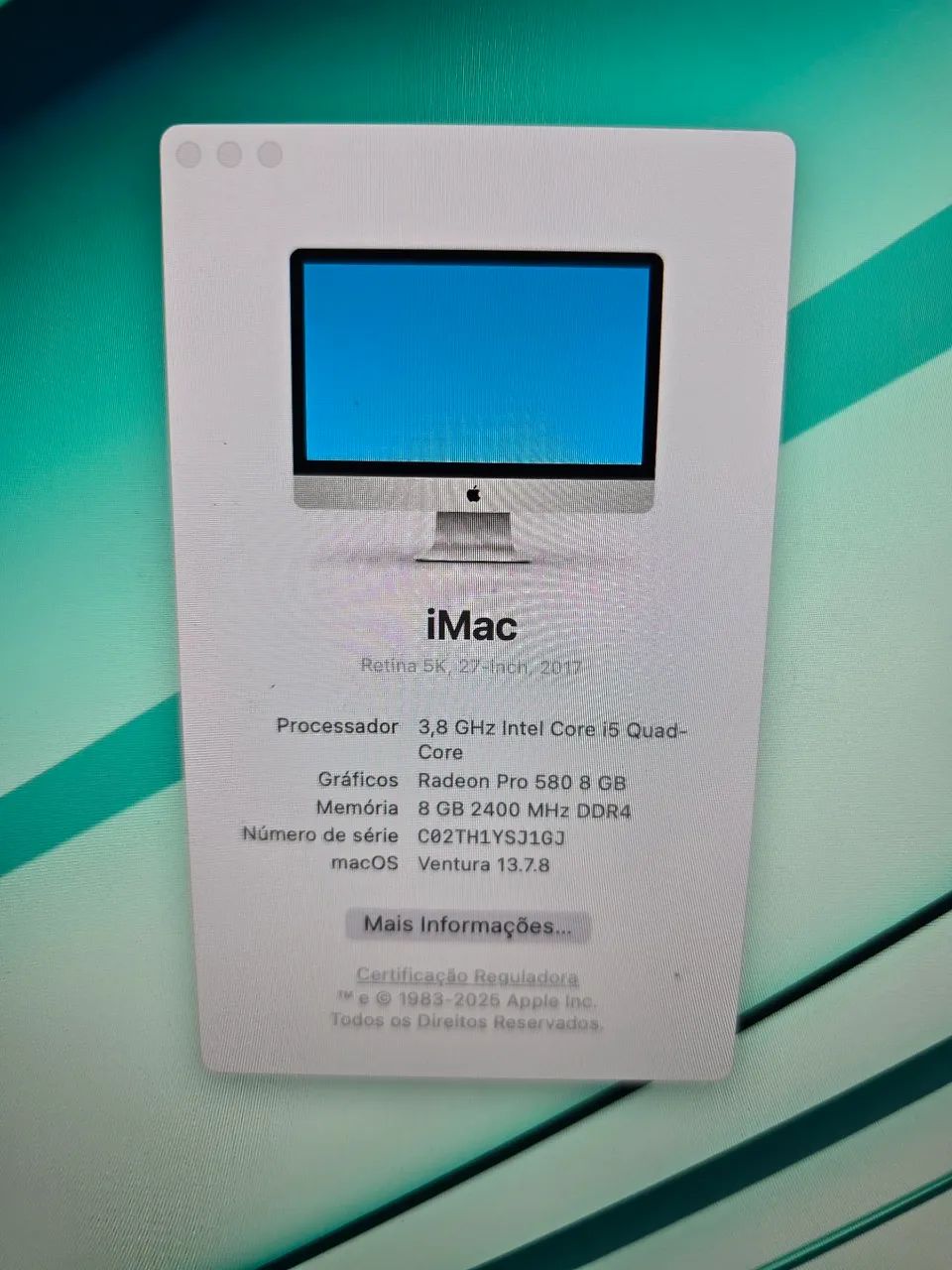 IMAC 2017 RETINA 5K 27' - Computadores e Desktops - Várzea da