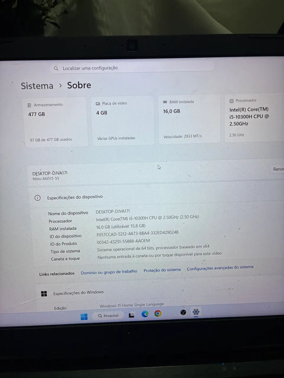 Notebook GAMER NITRO - Foto 2