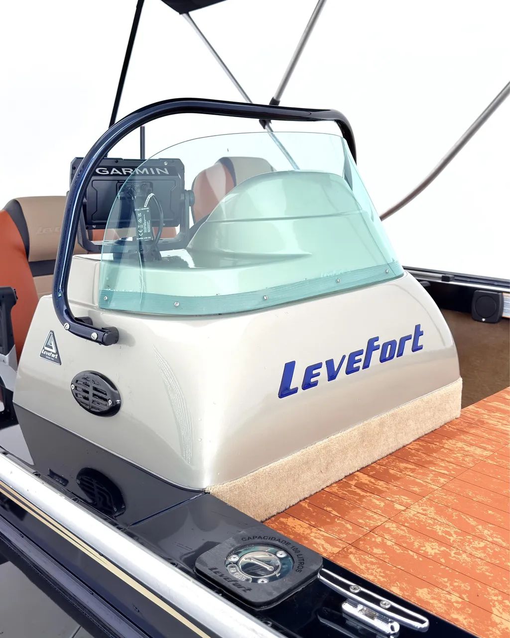 Barco Levefort Apolus Large FREESTYLE + Motor 115HP + Carreta com freio - Foto 6