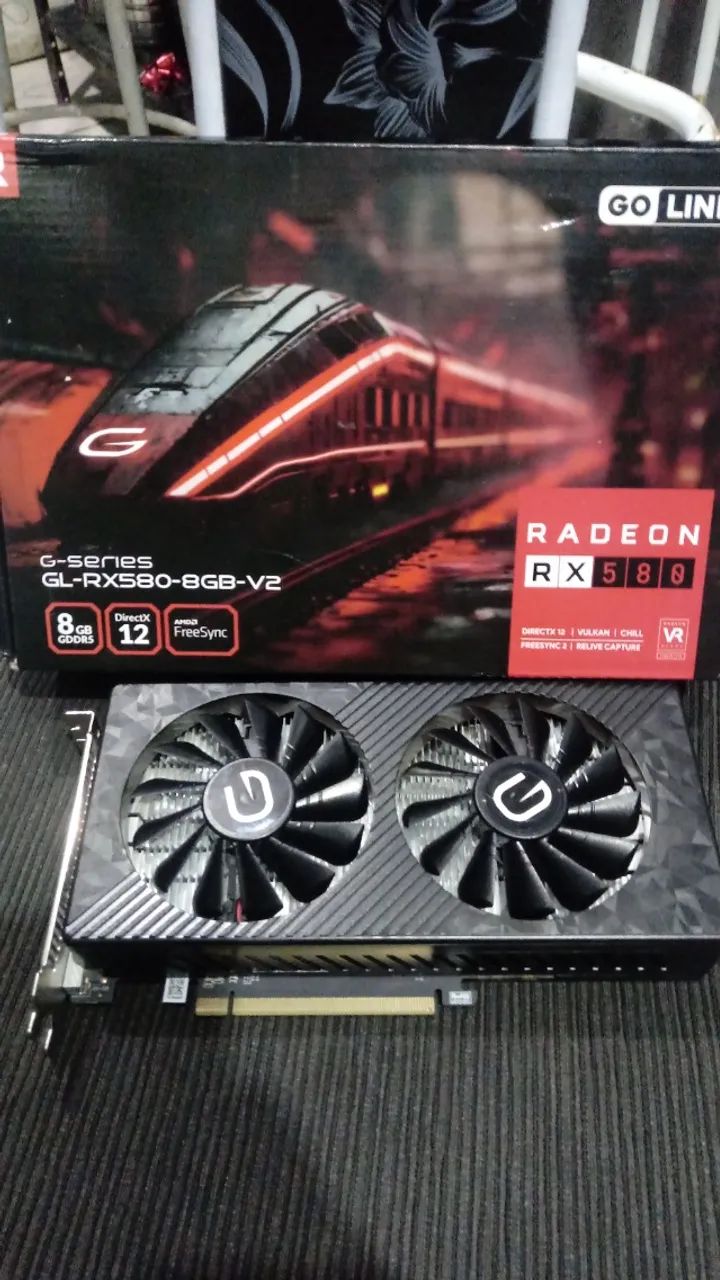 Placa de video Rx580 nova - Foto 4