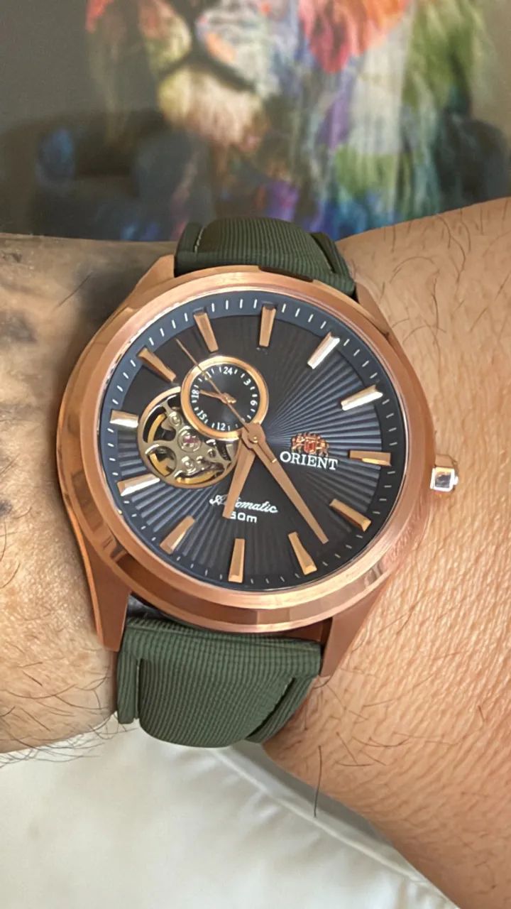 Orient Automático Open Heart rosé - Original Full Set - Foto 3