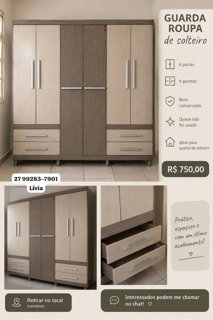 Vendo guarda roupas  - Foto 2